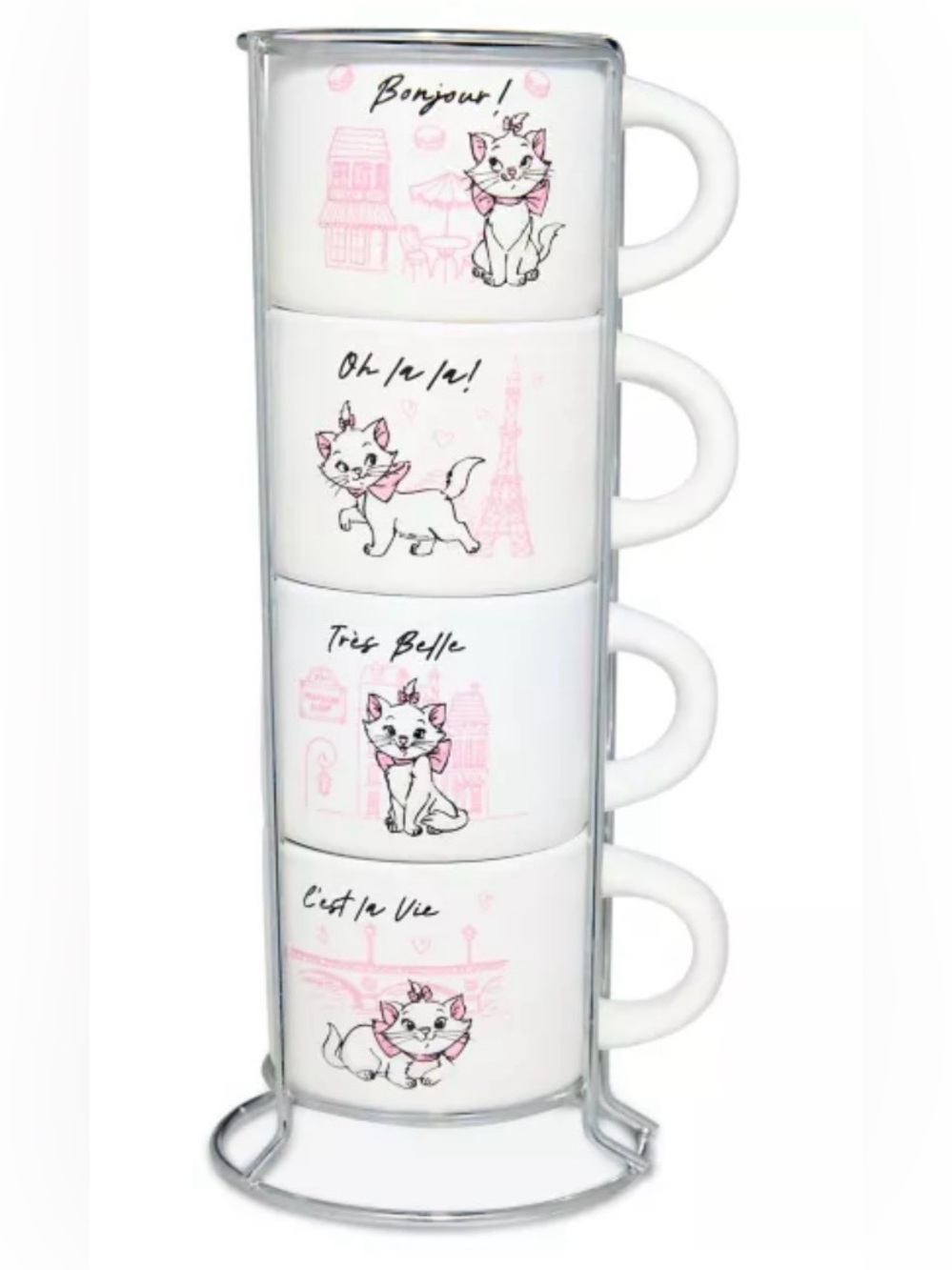 Disney The Aristocats MARIE Stackable espresso Mug Set - 3 oz.